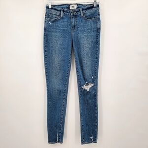 Paige Distressed Verdugo Ankle Skinny Jeans